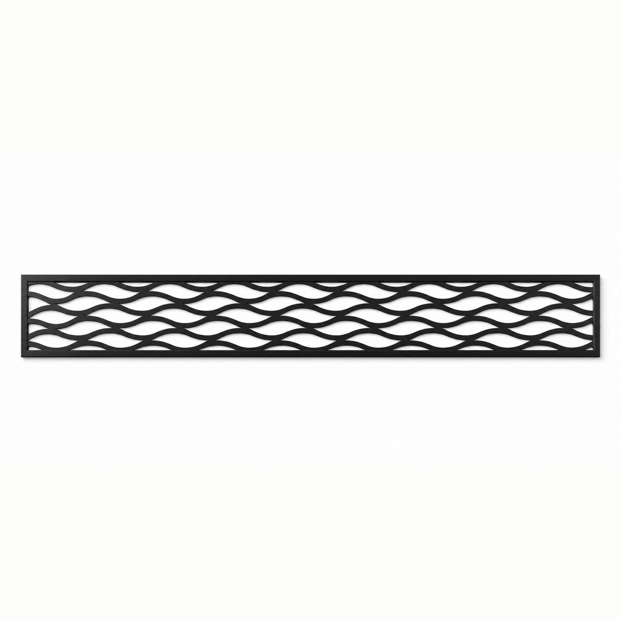 Crossing Reed Lattice decorative metal fence topper front pattern for WPC composite fencing, Design 037