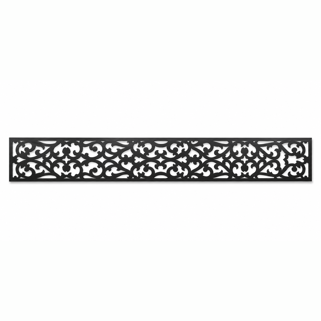 Meadow Flower Lace decorative metal fence topper front pattern for WPC composite fencing, Design 041