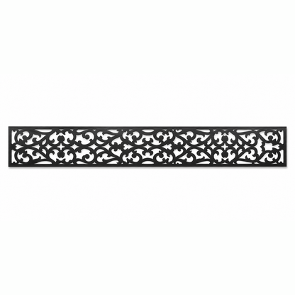 Meadow Flower Lace decorative metal fence topper front pattern for WPC composite fencing, Design 041