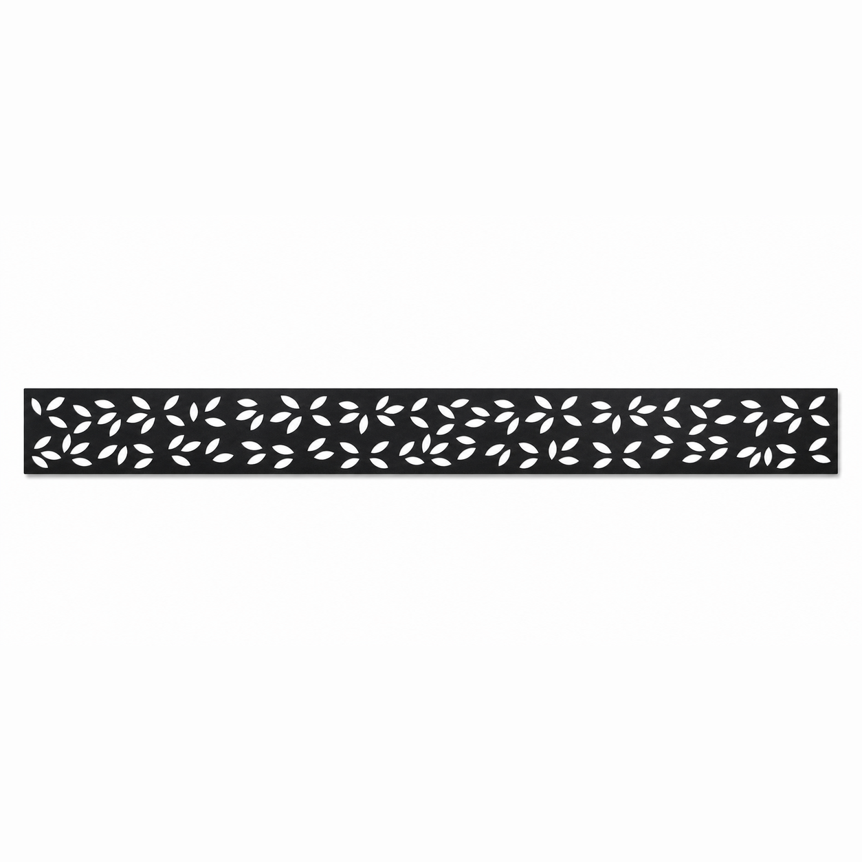 Fine Sprig Lace decorative metal fence topper front pattern for WPC composite fencing, Design 043