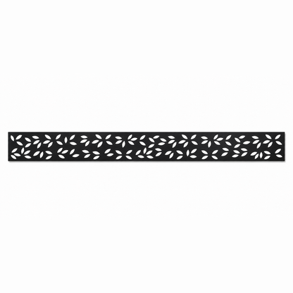 Fine Sprig Lace decorative metal fence topper front pattern for WPC composite fencing, Design 043