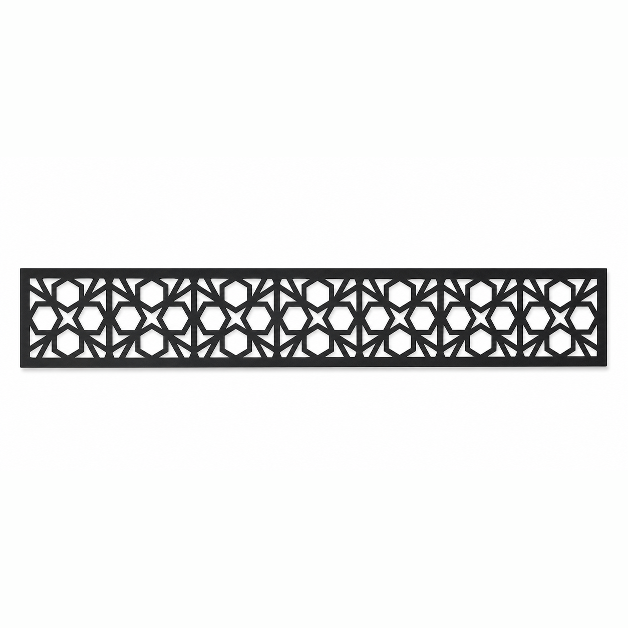 Circle Medallion Trellis decorative metal fence topper front pattern for WPC composite fencing, Design 044