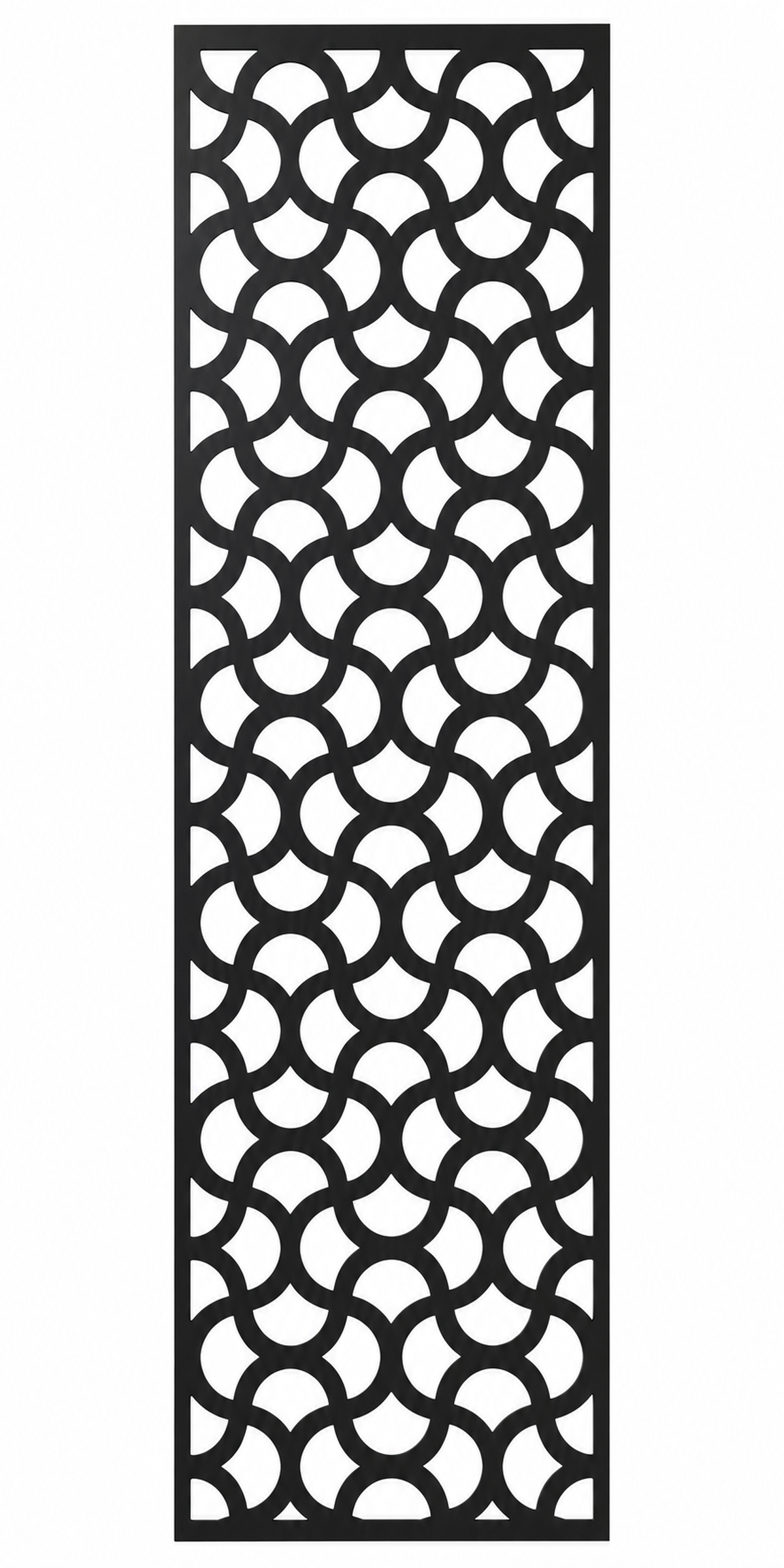 Design 045 Honeycomb Circles Laser Cut Metal Privacy Screen Panel front main view