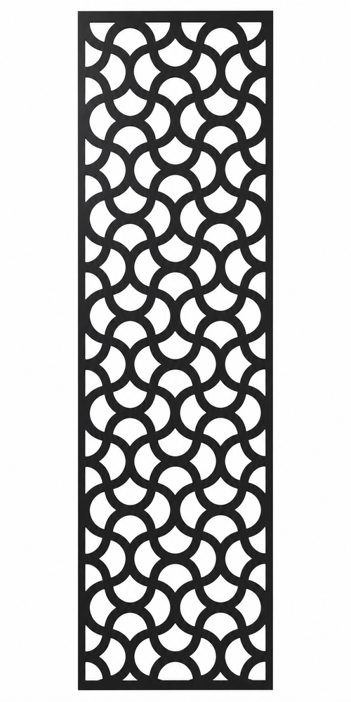 Design 045 Honeycomb Circles Laser Cut Metal Privacy Screen Panel front main view