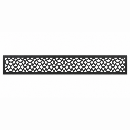 Honeycomb Micro Grid decorative metal fence topper front pattern for WPC composite fencing, Design 045