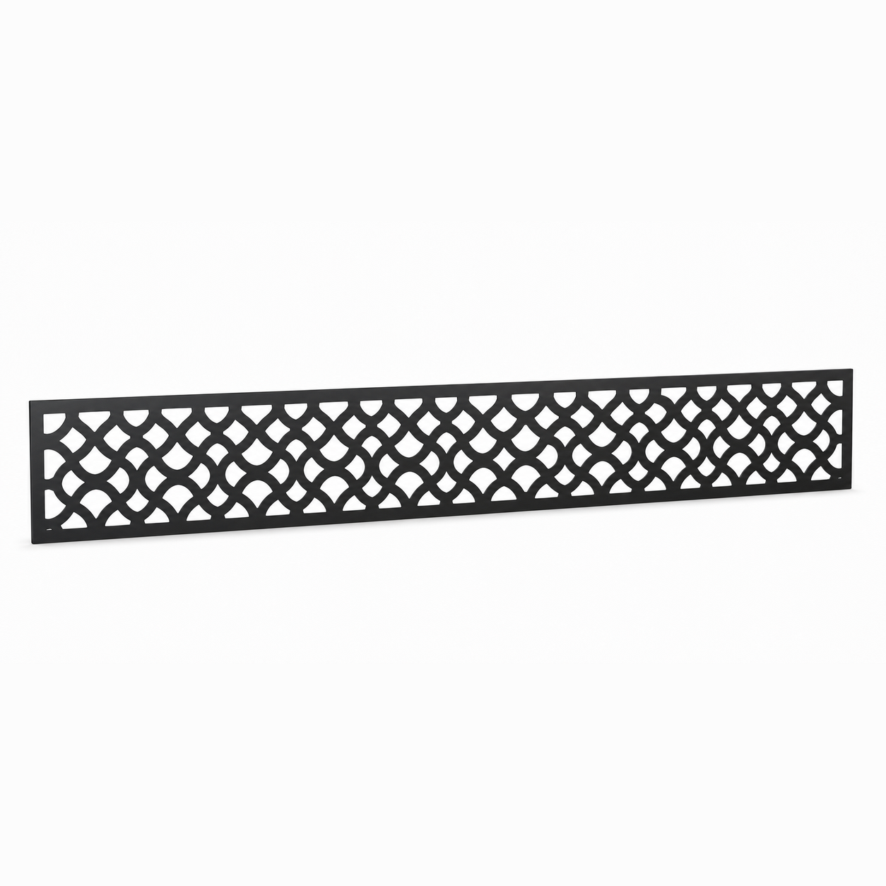 Honeycomb Micro Grid laser cut metal fence topper insert perspective view, Design 045