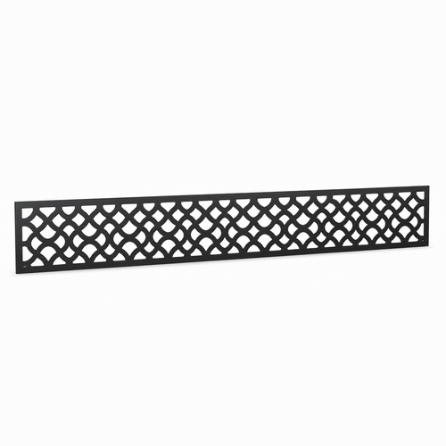 Honeycomb Micro Grid laser cut metal fence topper insert perspective view, Design 045