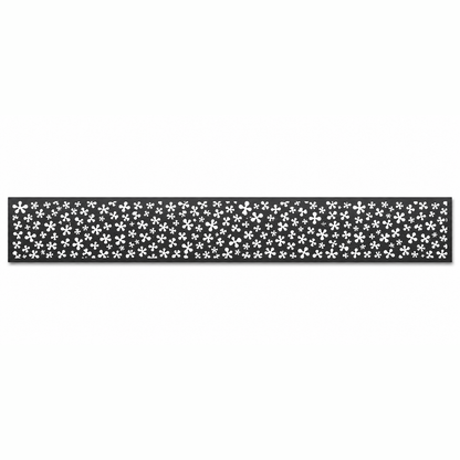 Pebble Dot Mesh decorative metal fence topper front pattern for WPC composite fencing, Design 046
