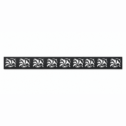 Arrow Leaf Border decorative metal fence topper front pattern for WPC composite fencing, Design 050