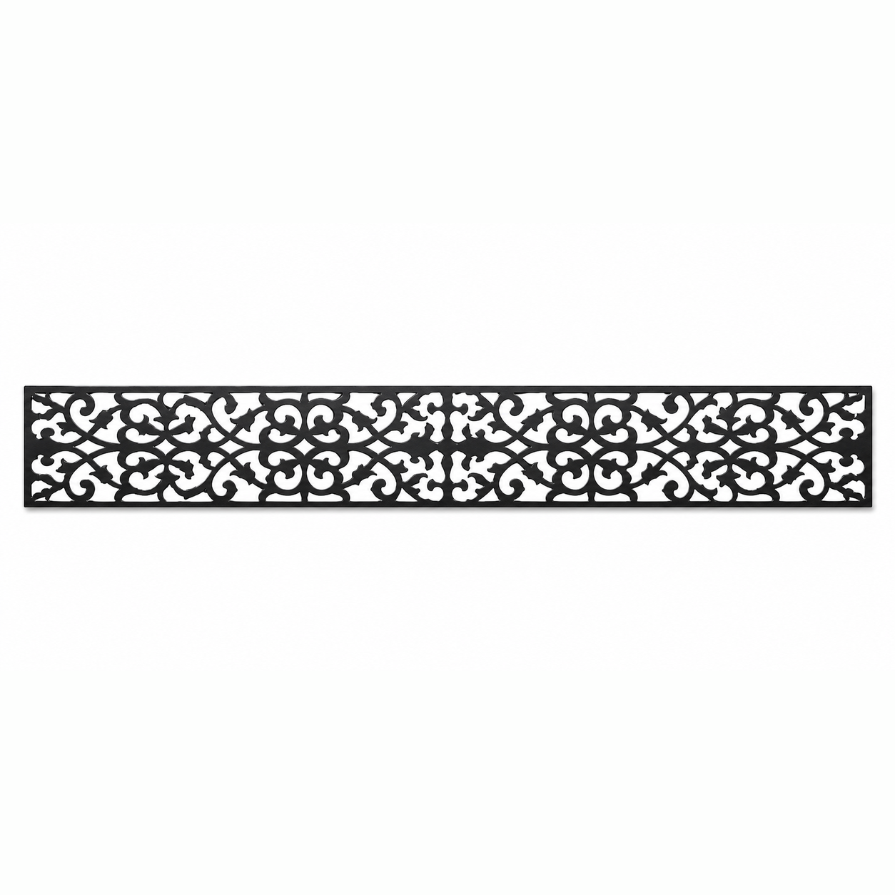 Lace Scrollwork decorative metal fence topper front pattern for WPC composite fencing, Design 051