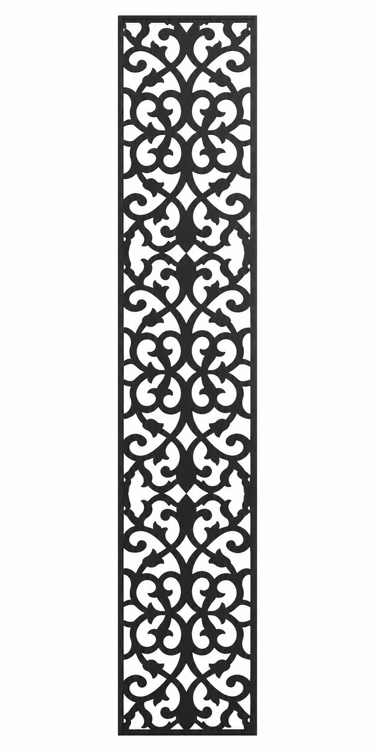 Design 051 Lace Scrollwork Laser Cut Metal Privacy Screen Panel front main view
