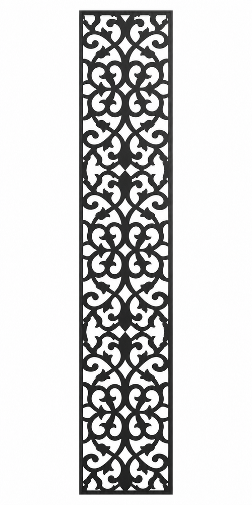 Design 051 Lace Scrollwork Laser Cut Metal Privacy Screen Panel front main view