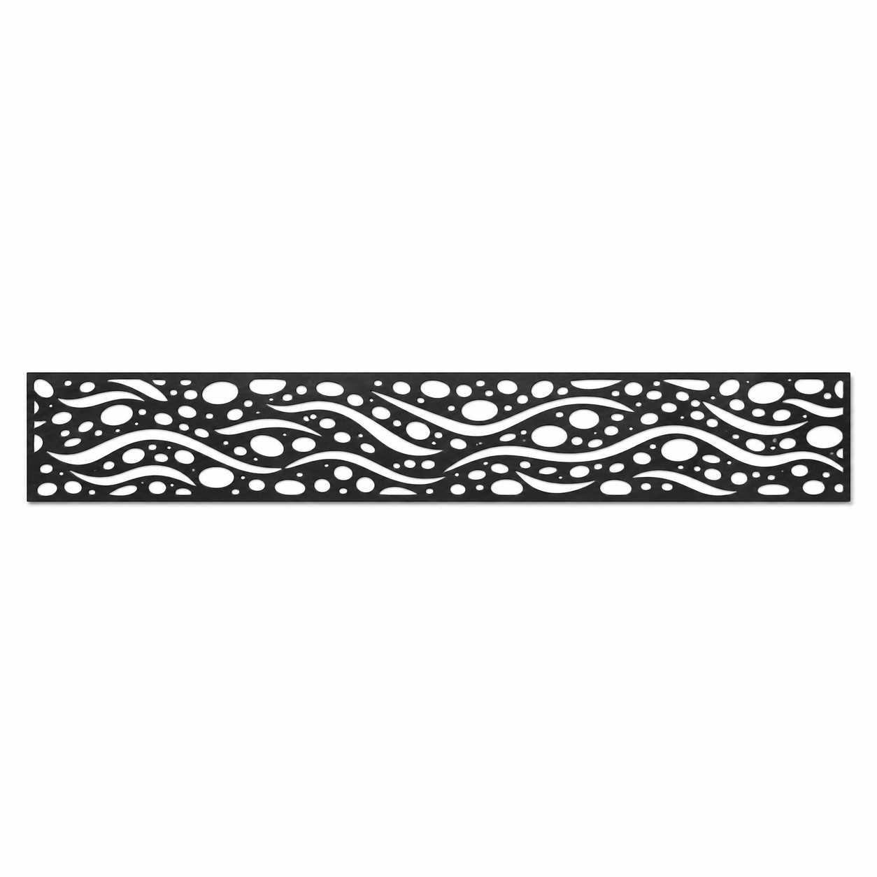 Double Wave Vine decorative metal fence topper front pattern for WPC composite fencing, Design 052