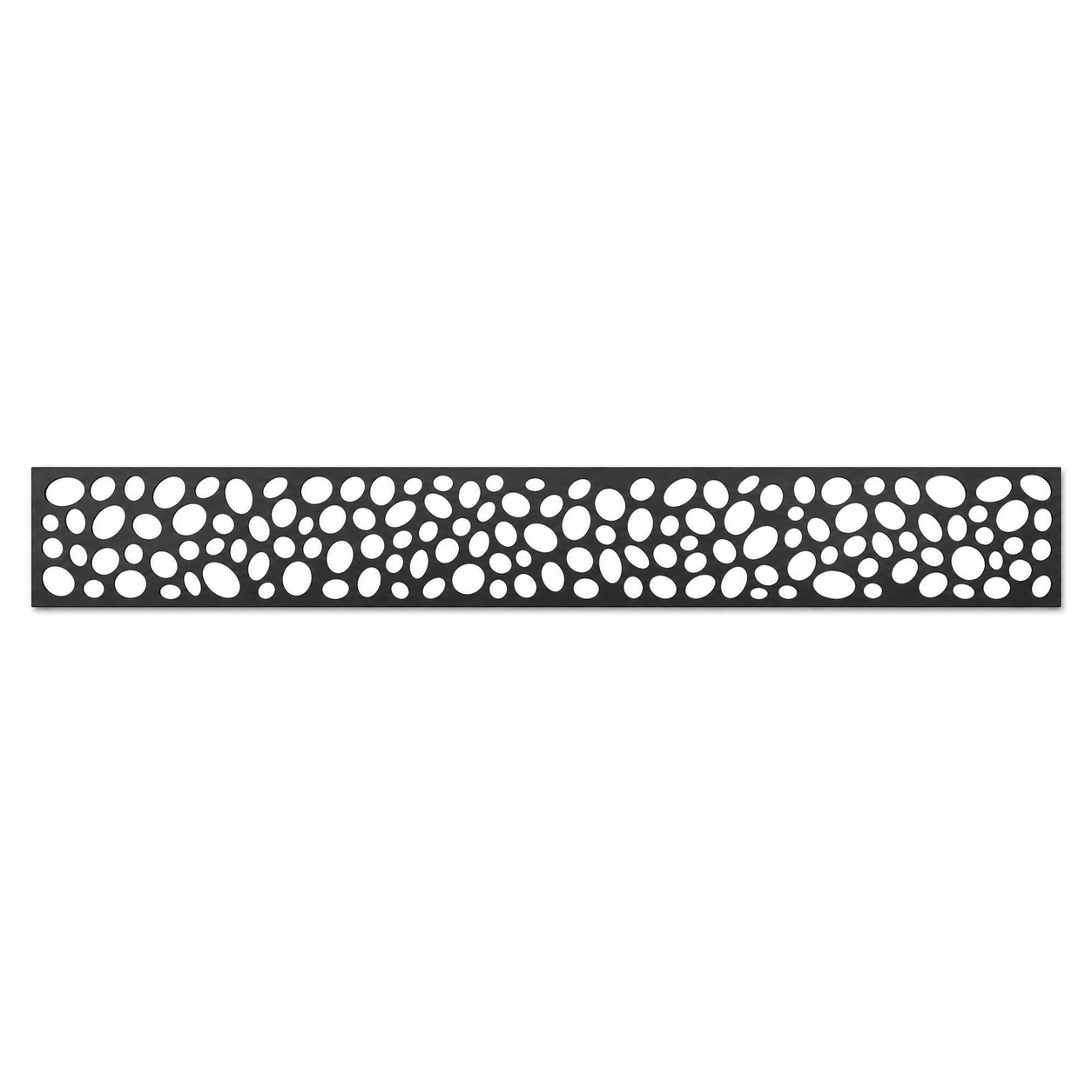 Round Pebble Lattice decorative metal fence topper front pattern for WPC composite fencing, Design 053