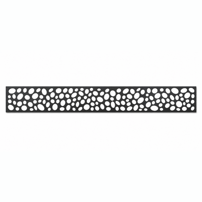 Round Pebble Lattice decorative metal fence topper front pattern for WPC composite fencing, Design 053