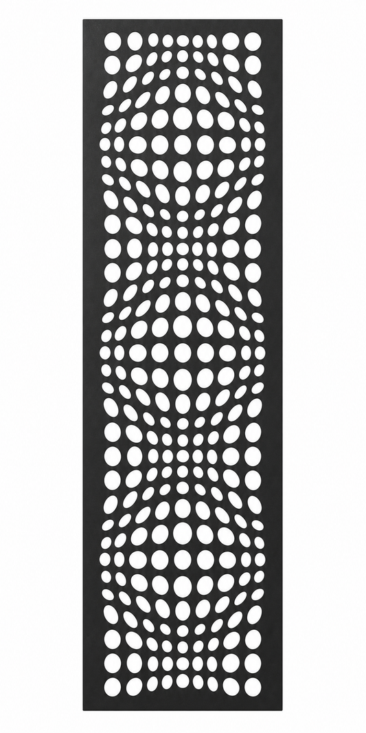Design 054 Dot Gradient Laser Cut Metal Privacy Screen Panel front main view