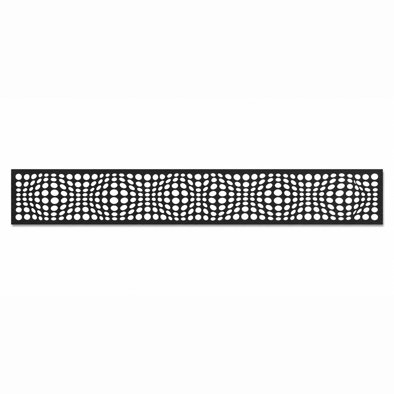 Micro Rectangle Mesh decorative metal fence topper front pattern for WPC composite fencing, Design 054