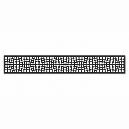 Micro Rectangle Mesh decorative metal fence topper front pattern for WPC composite fencing, Design 054