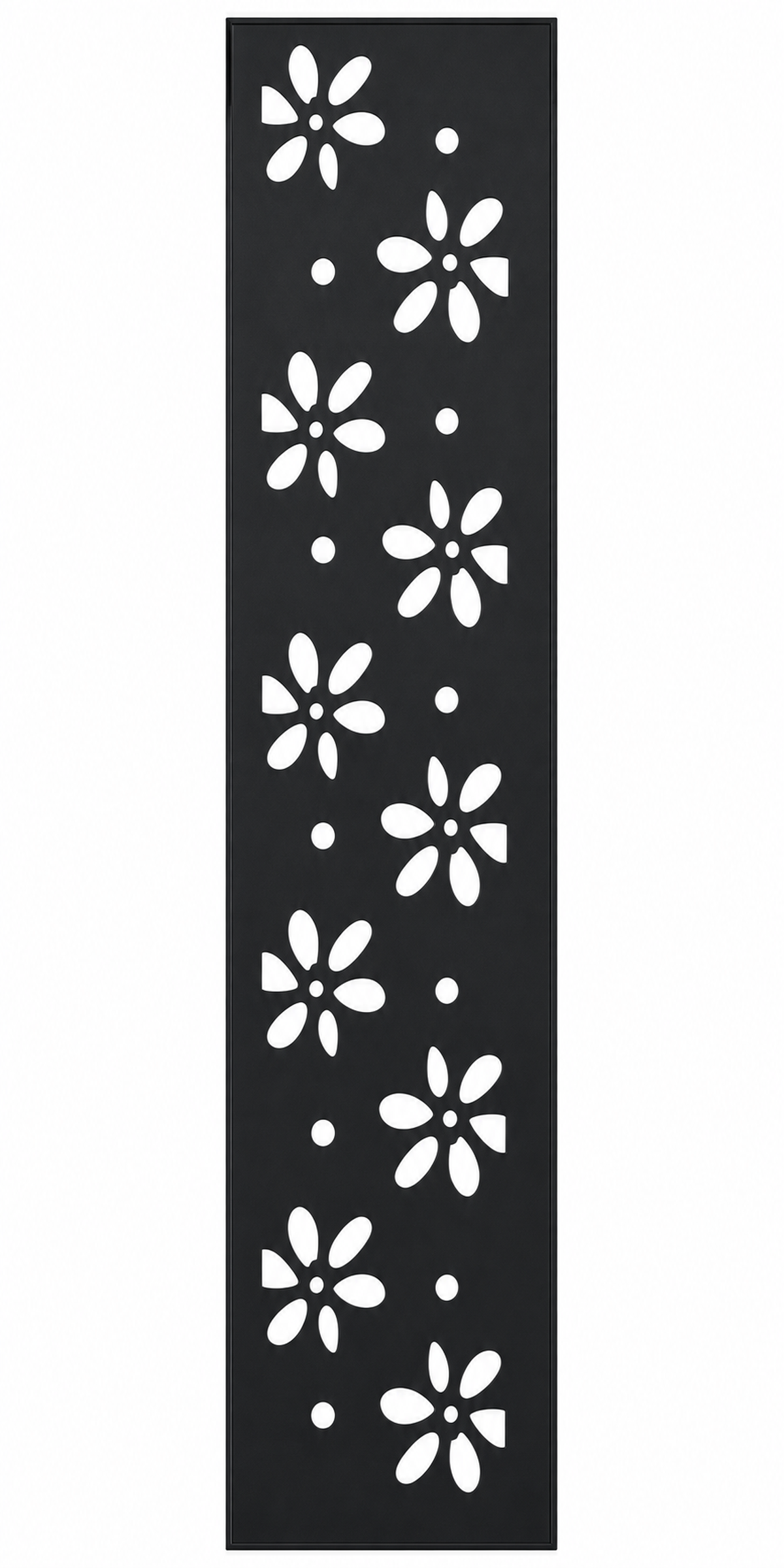 Design 056 Daisy Dot Laser Cut Metal Privacy Screen Panel front main view