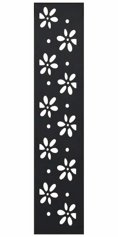 Design 056 Daisy Dot Laser Cut Metal Privacy Screen Panel front main view