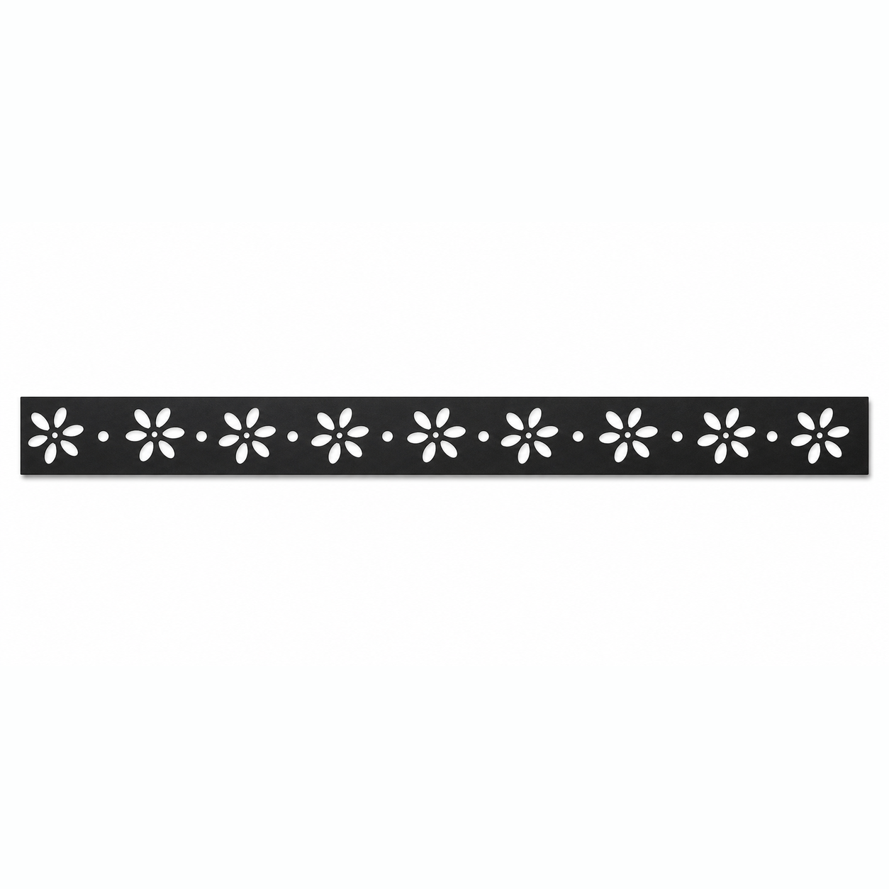 Star Dot Border decorative metal fence topper front pattern for WPC composite fencing, Design 056