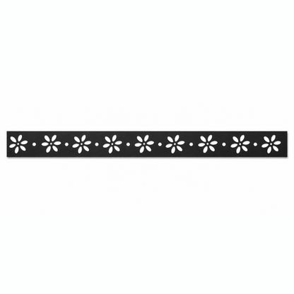 Star Dot Border decorative metal fence topper front pattern for WPC composite fencing, Design 056