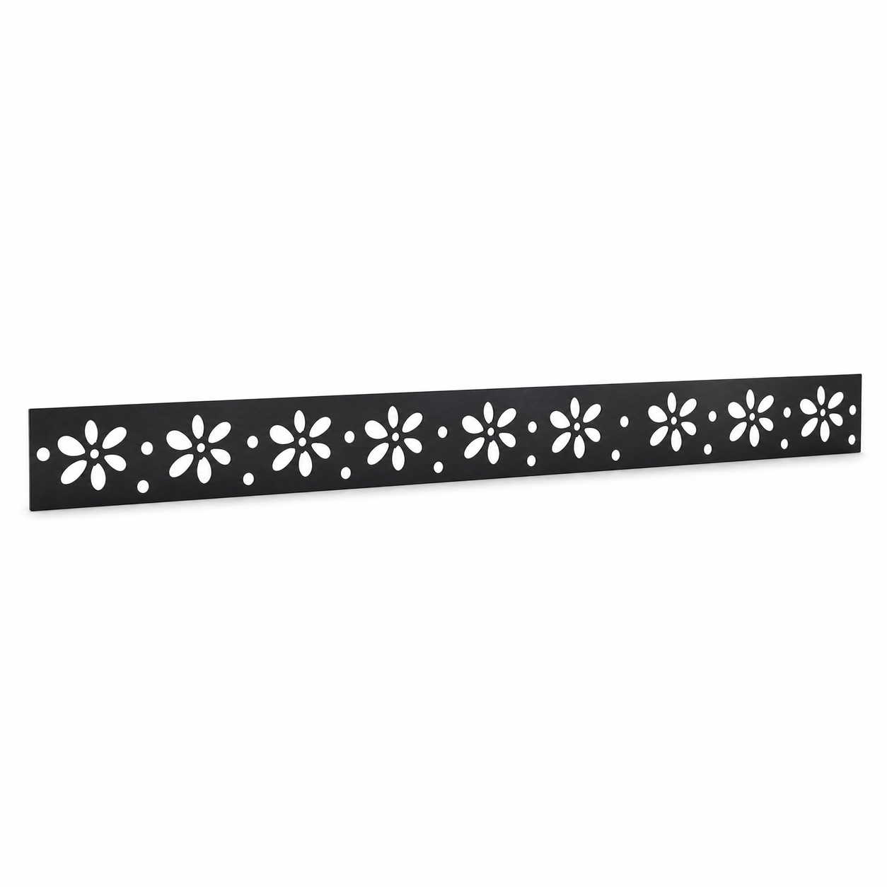 Star Dot Border laser cut metal fence topper insert perspective view, Design 056