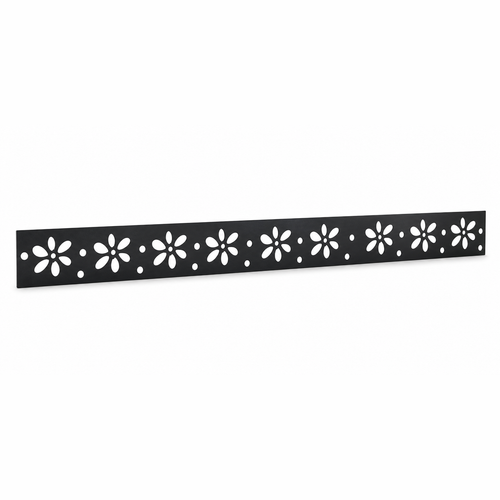 Star Dot Border laser cut metal fence topper insert perspective view, Design 056