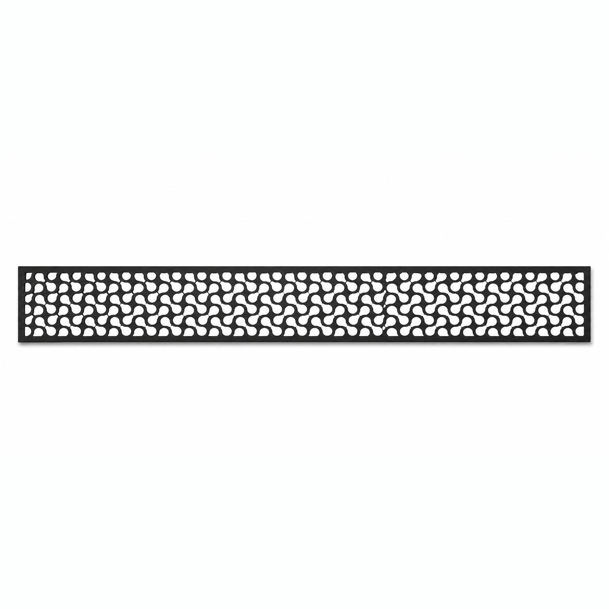 Fine Dot Lattice decorative metal fence topper front pattern for WPC composite fencing, Design 058