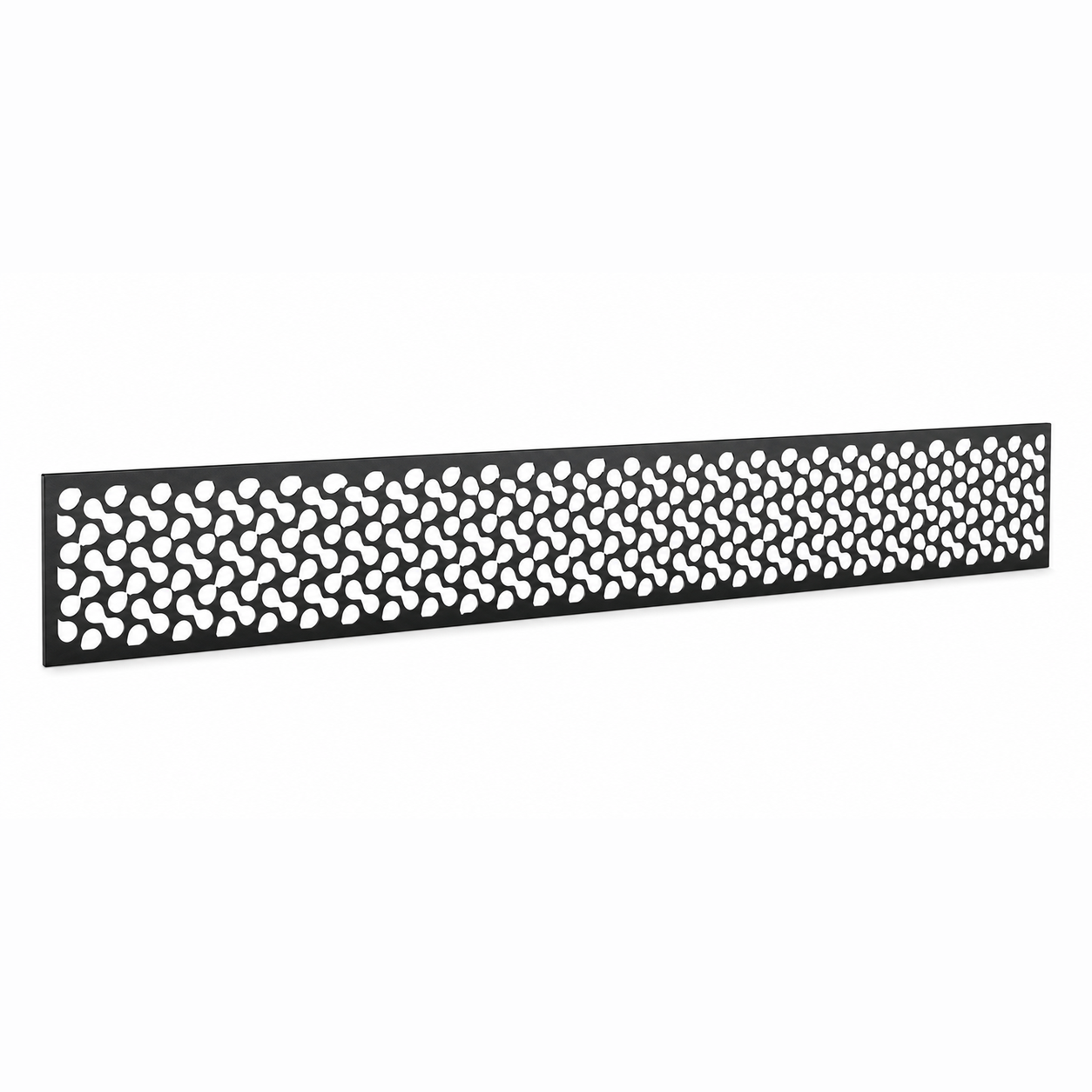 Fine Dot Lattice laser cut metal fence topper insert perspective view, Design 058