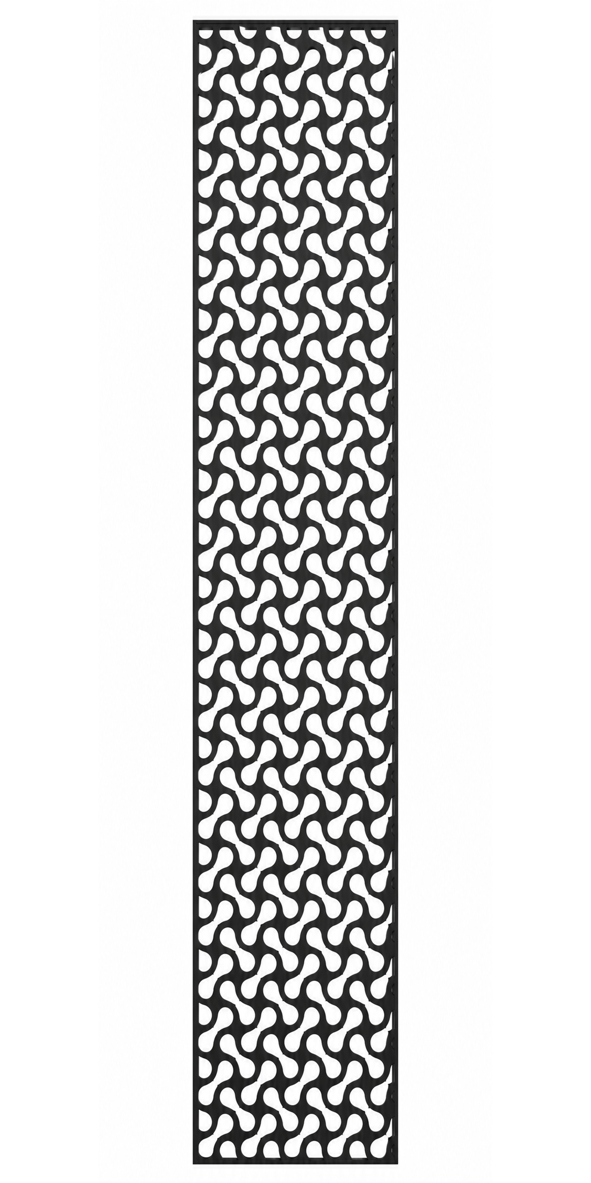 Design 058 Small Wavy Mesh Laser Cut Metal Privacy Screen Panel front main view