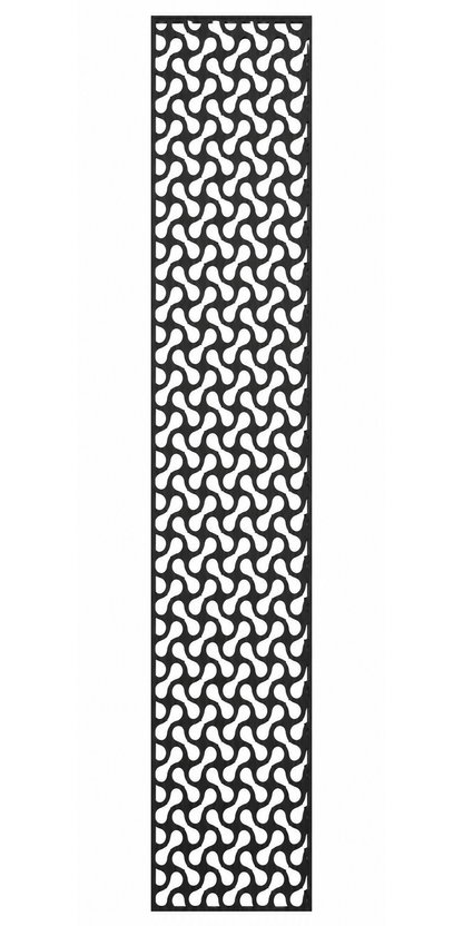 Design 058 Small Wavy Mesh Laser Cut Metal Privacy Screen Panel front main view