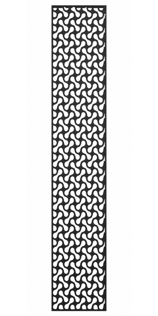 Design 058 Small Wavy Mesh Laser Cut Metal Privacy Screen Panel front main view