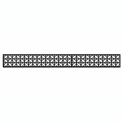 Tiny Triangle Geometric decorative metal fence topper front pattern for WPC composite fencing, Design 060