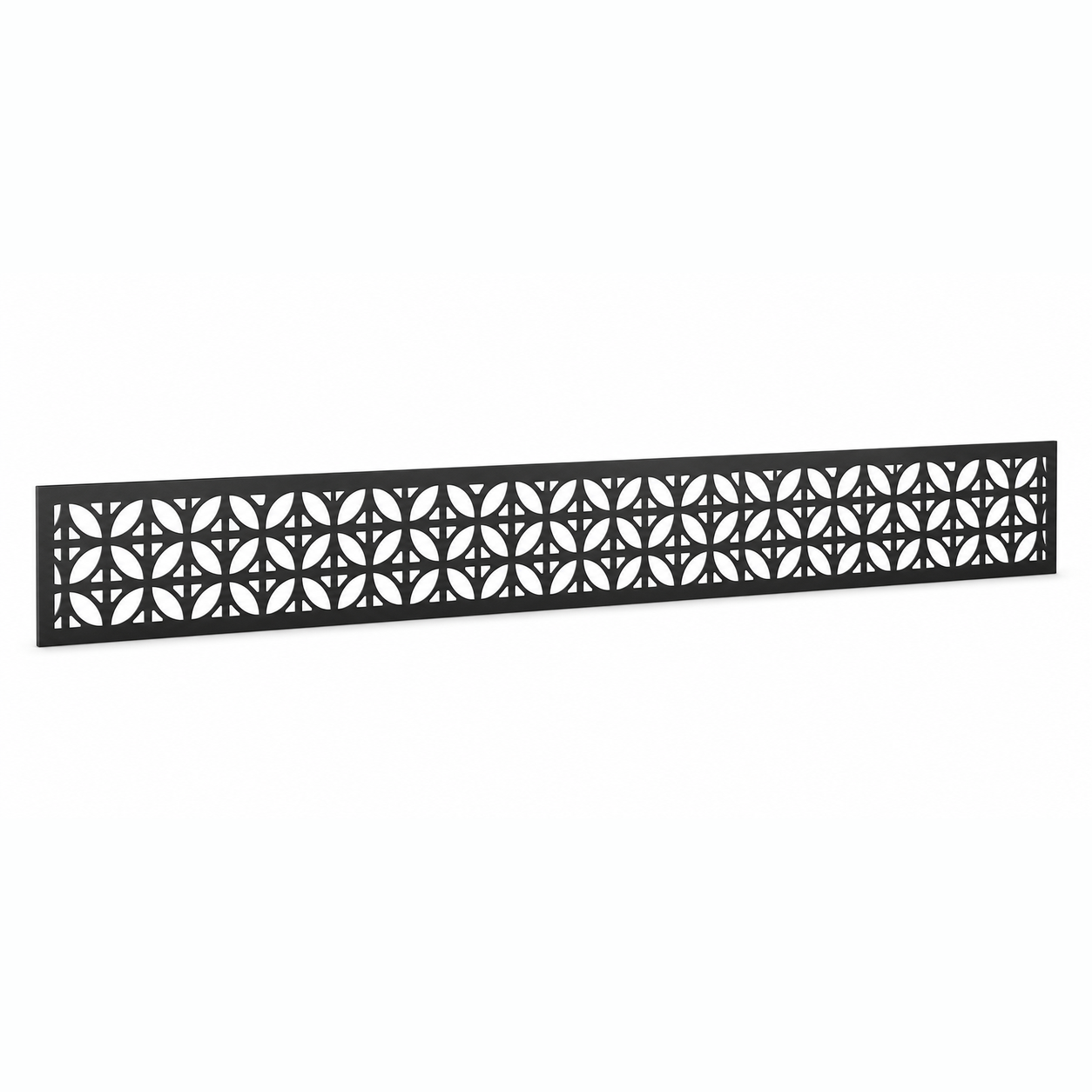 Tiny Triangle Geometric laser cut metal fence topper insert perspective view, Design 060