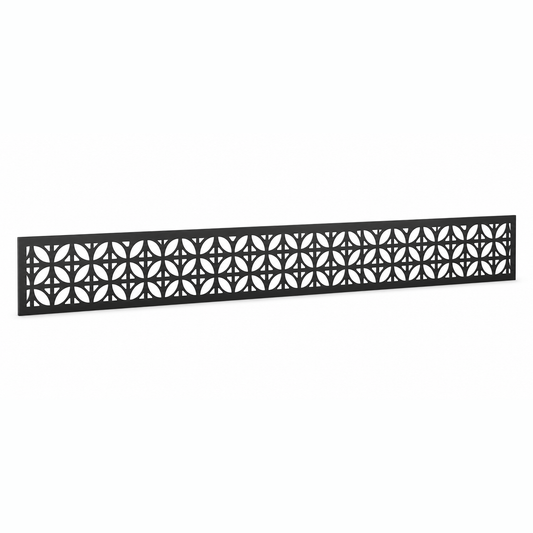 Tiny Triangle Geometric laser cut metal fence topper insert perspective view, Design 060