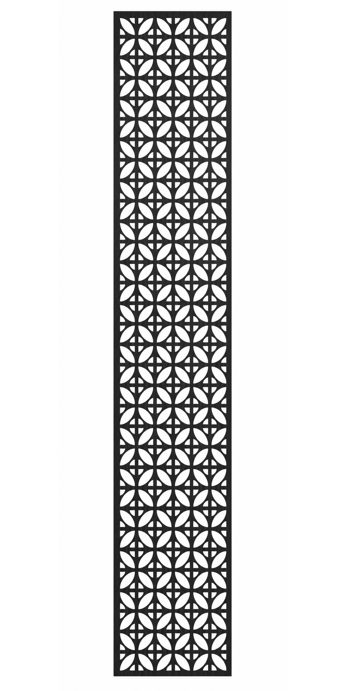 Design 060 Triangle Star Grid Laser Cut Metal Privacy Screen Panel front main view