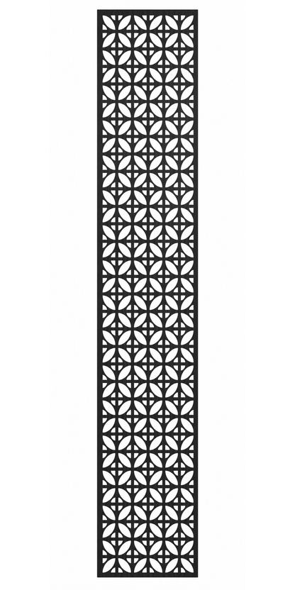 Design 060 Triangle Star Grid Laser Cut Metal Privacy Screen Panel front main view