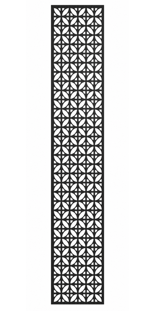Design 060 Triangle Star Grid Laser Cut Metal Privacy Screen Panel front main view