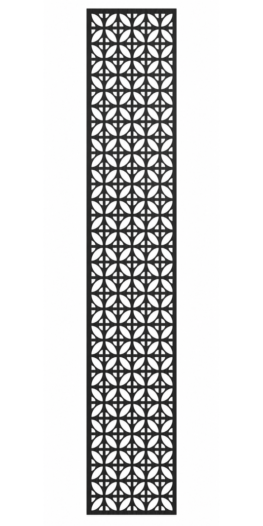 Design 060 Triangle Star Grid Laser Cut Metal Privacy Screen Panel front main view