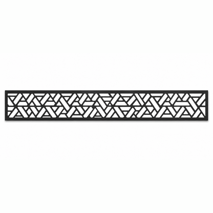Tribal Triangle Band decorative metal fence topper front pattern for WPC composite fencing, Design 062