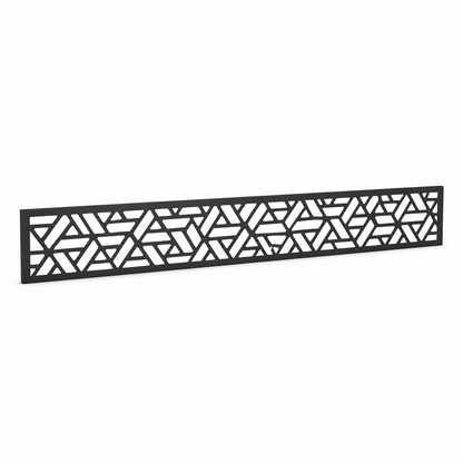 Tribal Triangle Band laser cut metal fence topper insert perspective view, Design 062
