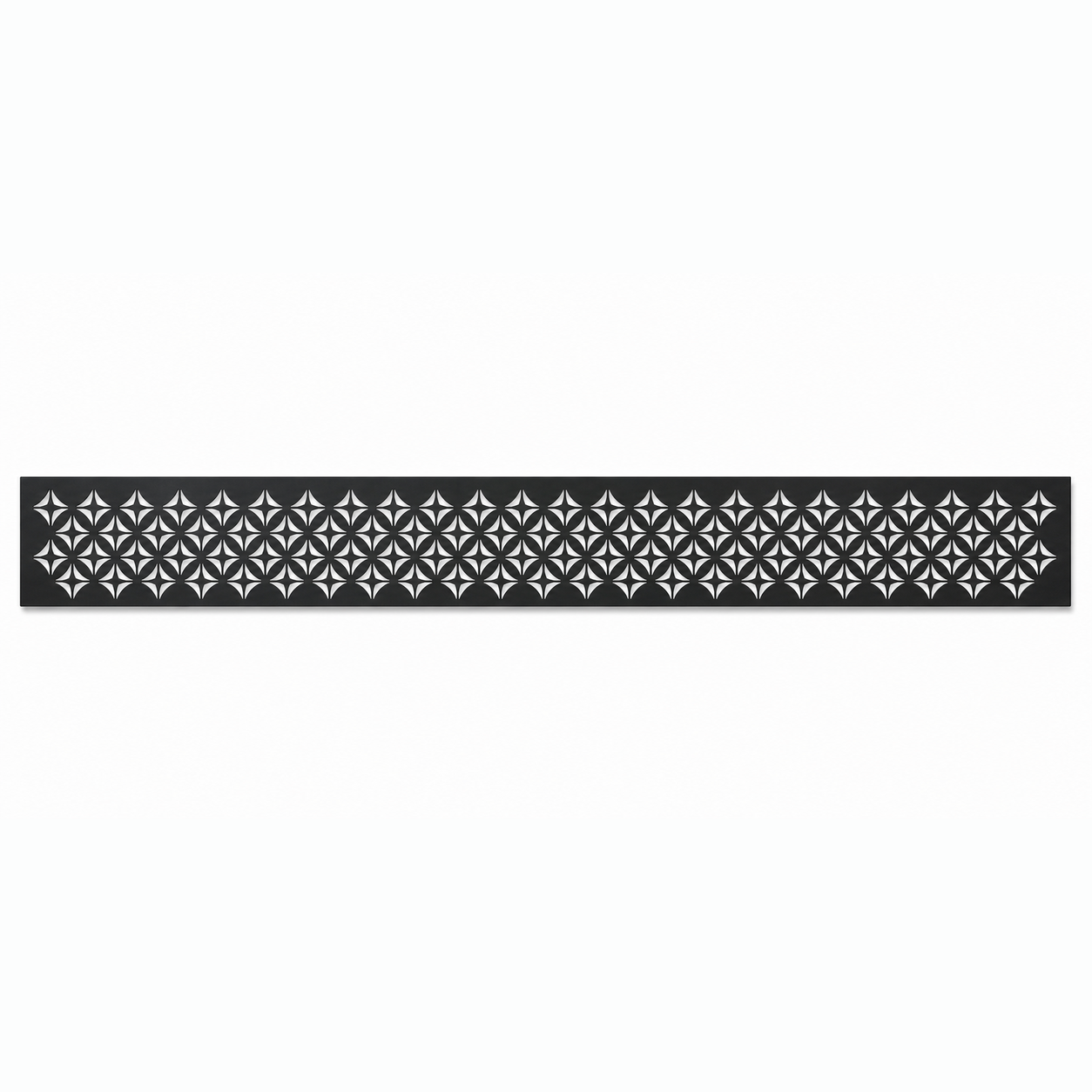 Dark Diamond Mesh decorative metal fence topper front pattern for WPC composite fencing, Design 063