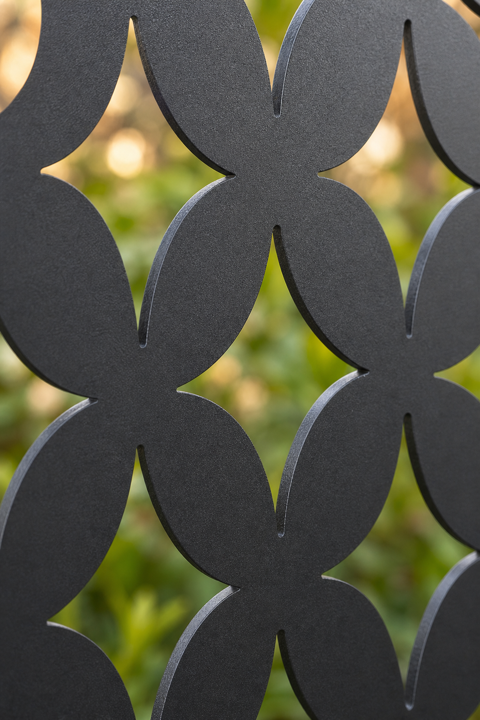 Design 063 Star Diamond Grid Laser Cut Metal Privacy Screen Panel close-up detail view