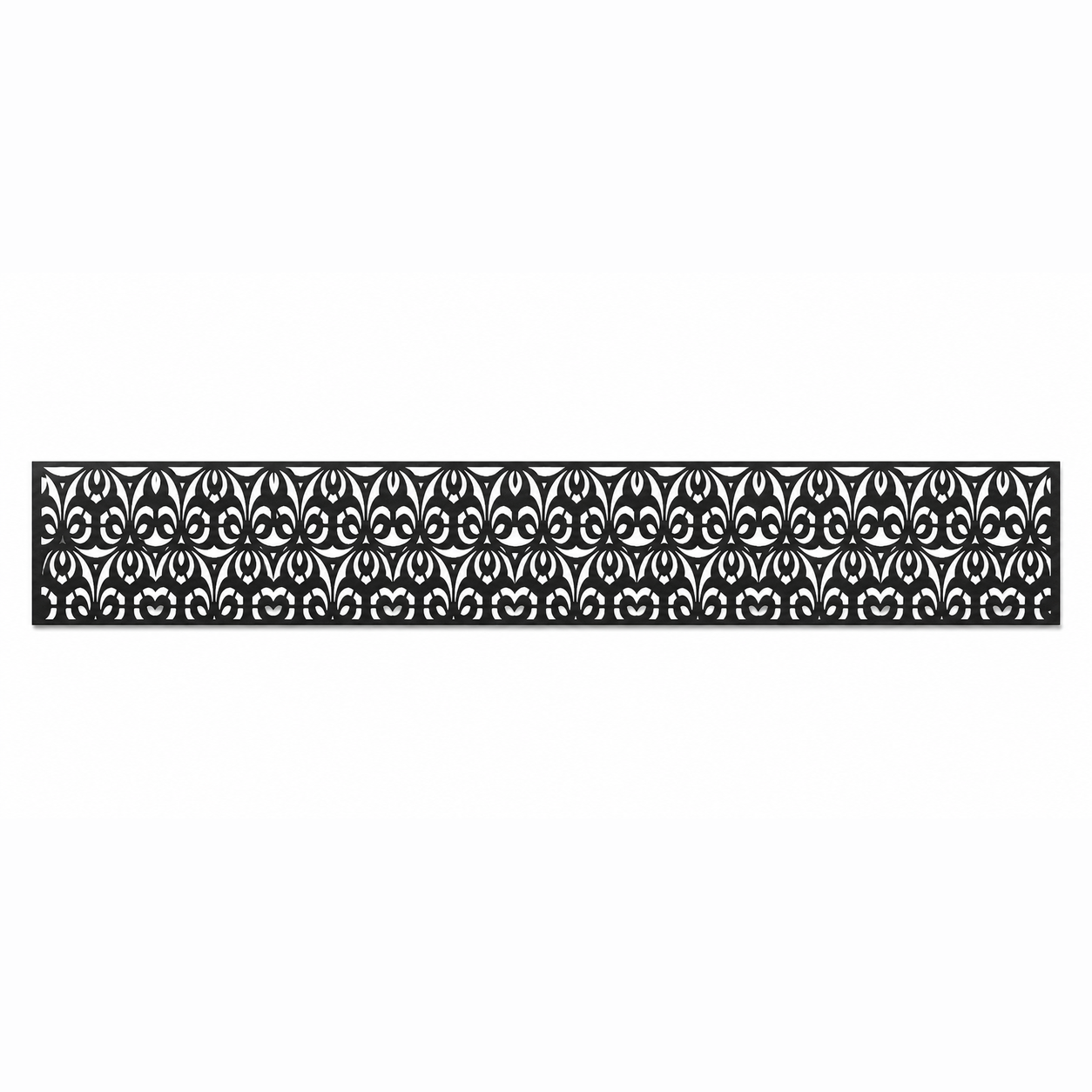 Mosaic Medallion Lace decorative metal fence topper front pattern for WPC composite fencing, Design 064