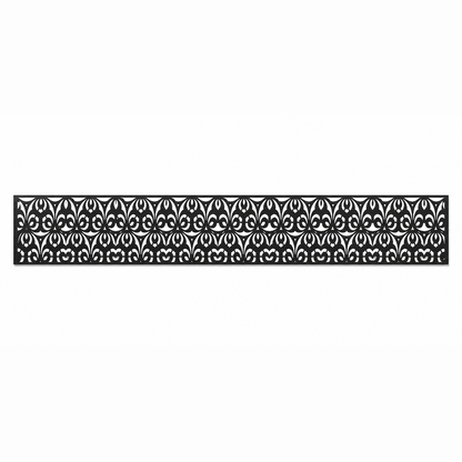 Mosaic Medallion Lace decorative metal fence topper front pattern for WPC composite fencing, Design 064