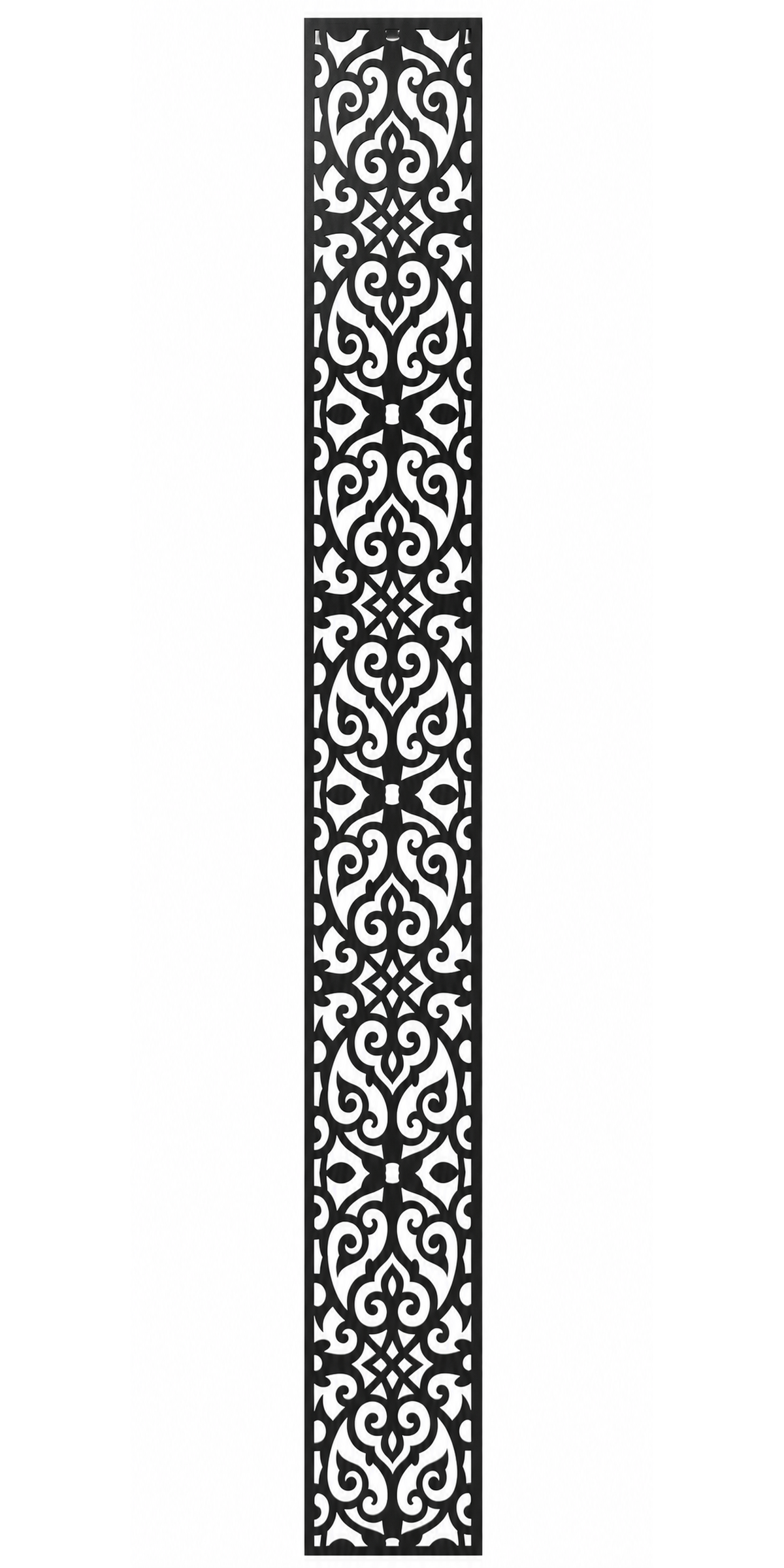 Design 091 Tiny Scroll Lace Laser Cut Metal Privacy Screen Panel front main view