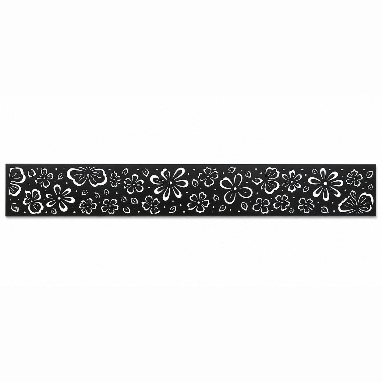 Galaxy Curl Lace decorative metal fence topper front pattern for WPC composite fencing, Design 096
