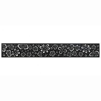 Galaxy Curl Lace decorative metal fence topper front pattern for WPC composite fencing, Design 096
