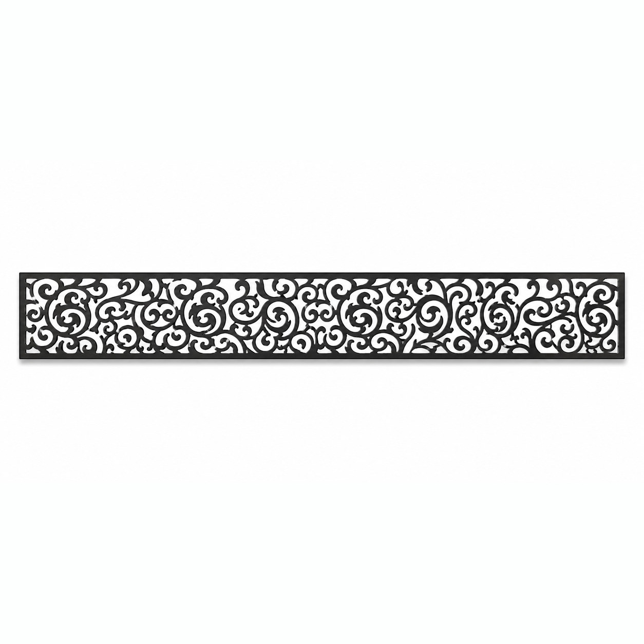 Spiral Lace Vine decorative metal fence topper front pattern for WPC composite fencing, Design 100